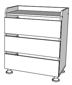 Wooden furniture for preschools: Play module "Dresser"