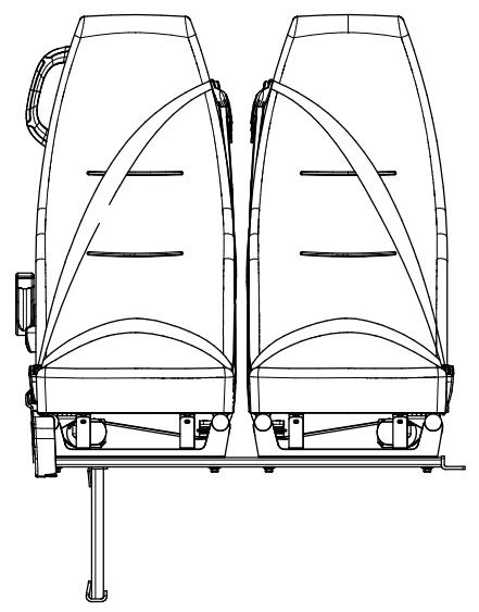 Double left passenger seat COT.KHP.3-6840027