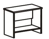 Side table with shelf "Style B" series