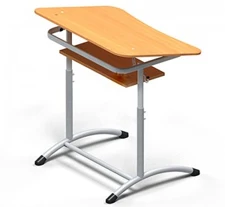 Single-seat adjustable desk, article number PE-UPEP5-7
