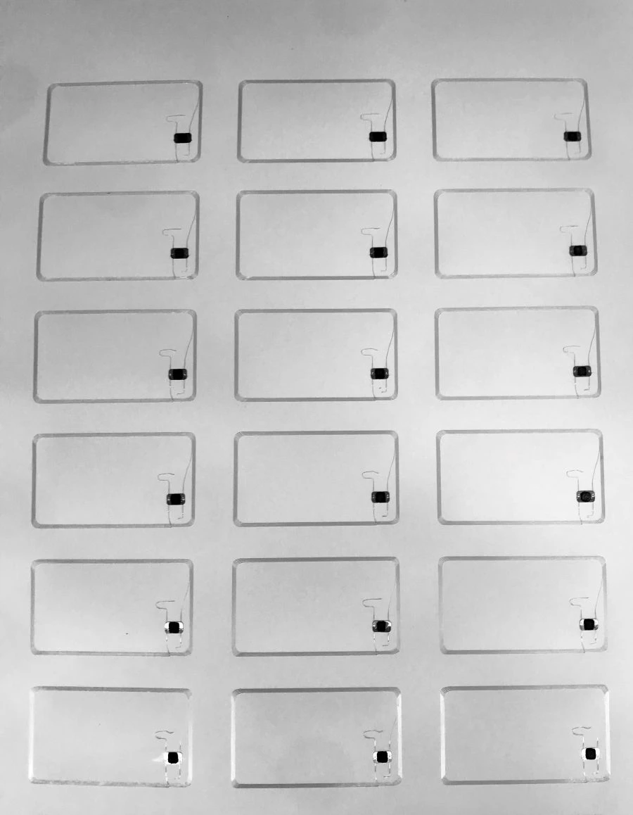 Contactless inlays with built-in integrated circuits