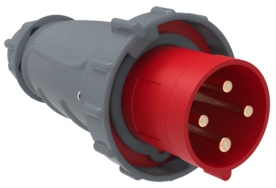 PSN02-063-4 Portable plug SSI-034 63A-6h/380-415V 3P+RE IP67 MAGNUM IEC IEC