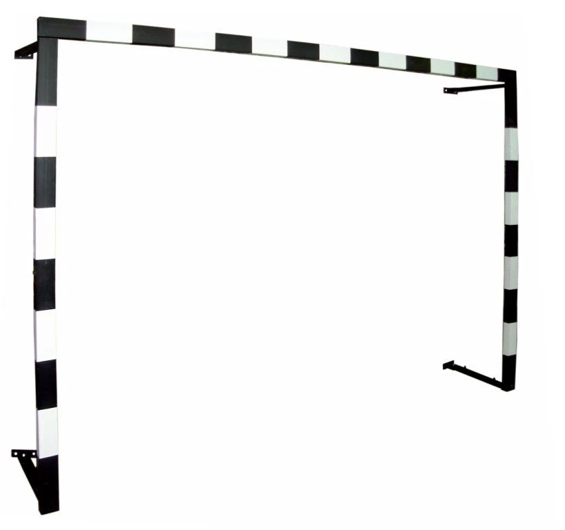 Wall-mounted mini football/gandball goal with wall fixing