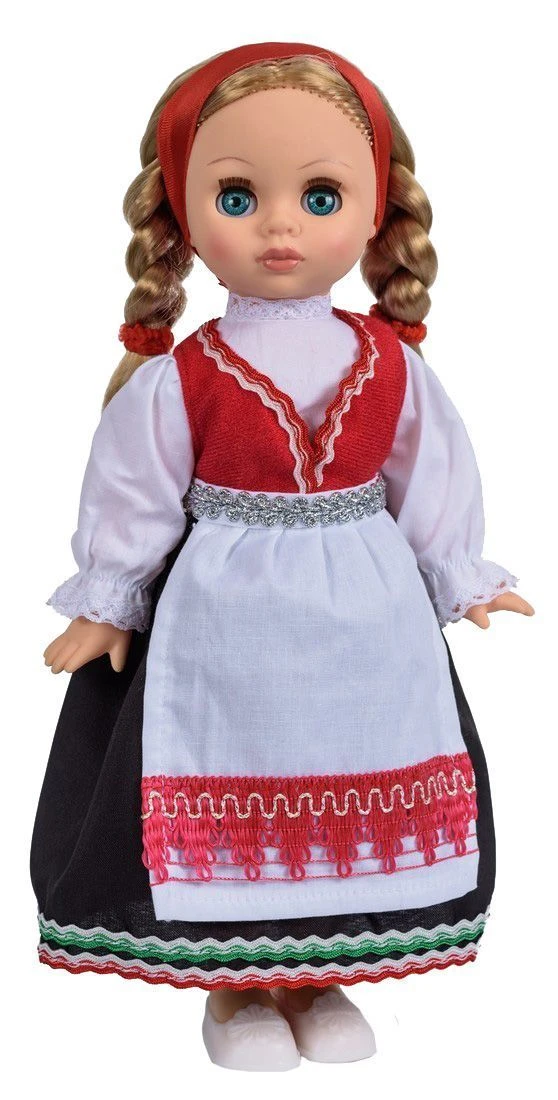 Plastic doll Elia in Norwegian costume 30 cm, B2636