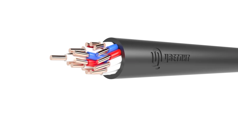 Control cable with PVC insulation of reduced flammability KVVVGng(A) 7x2.5