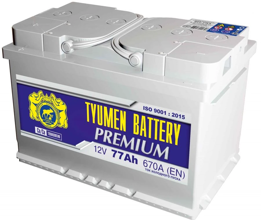 TYUMEN BATTERY 6ST-77LR PREMIUM lead rechargeable starter battery