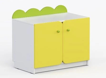 Low cabinet mod.3 "Nevalyashki". Size (mm): 700 x 400 x 500 H. (Furniture for kindergartens brand "Interior" series "TDI Kids")