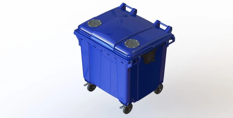 Mobile waste bin 1100l Art.22.C19.V (20.800.60.PE; 21.050.60.PE.V)
