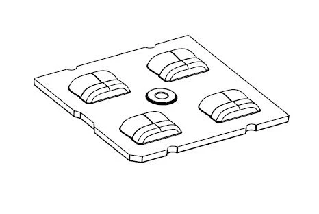 Lens for LED luminaires AMT-ST-50x50-5050(4)-T2