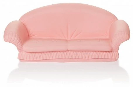Upholstered sofa. Soft pink