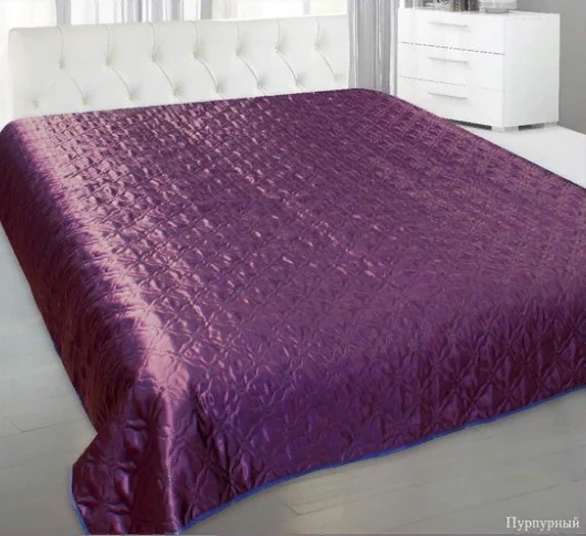 Quilted bedspreads with synthetic and mixed fillings (synthetic fibres mixed with natural fibres) with vee