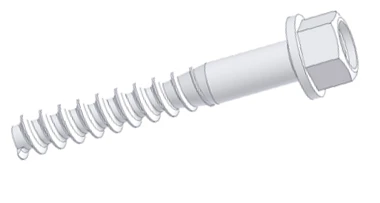 Long hexagonal head track screws