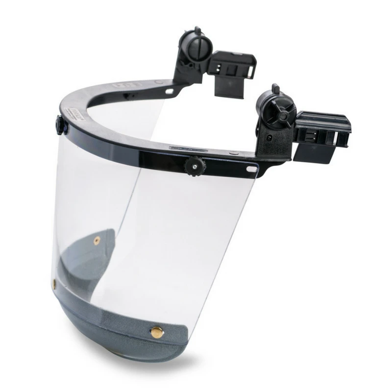 Face shield with helmet-mounted protective helmet attachment KBT VISION TERMO with chin rest, article no. 04381