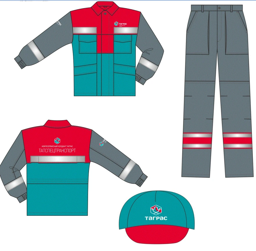 Men's suit (jacket, trousers, headgear) for protection against general industrial contamination and mechanical effects (istir)