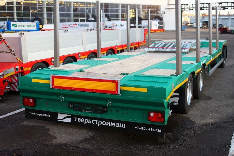 Trailer Tverstroimash 83403 modification 834030-03, variant - with racks