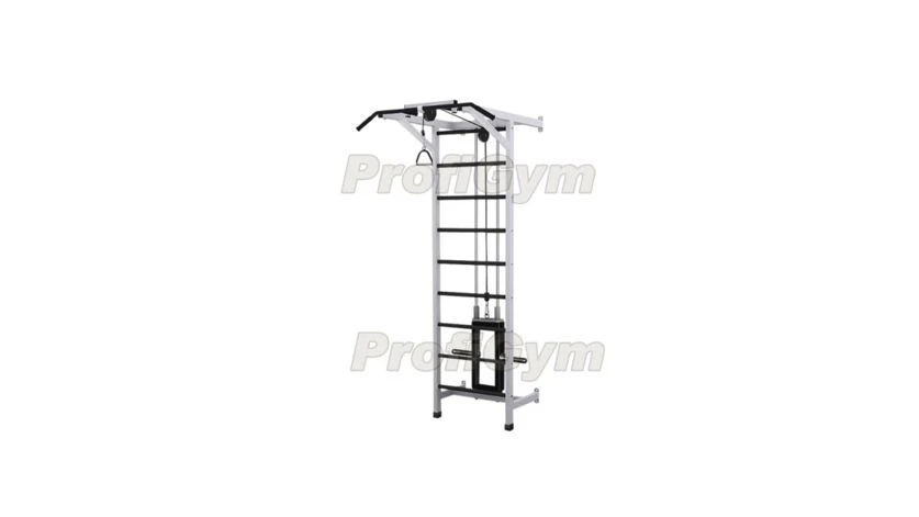Buffet wall with disc-loaded exerciser