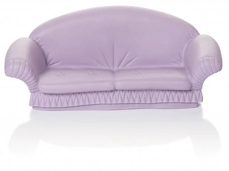 Upholstered sofa. Soft lilac