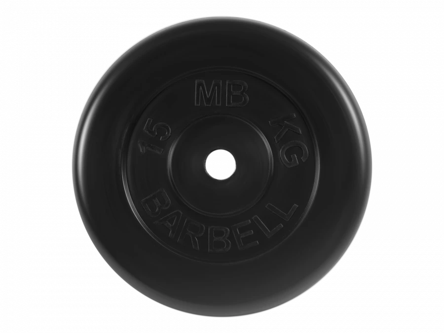 MB-PltB26-15 Rubber disc "Standard", black, 26 mm, 15 kg