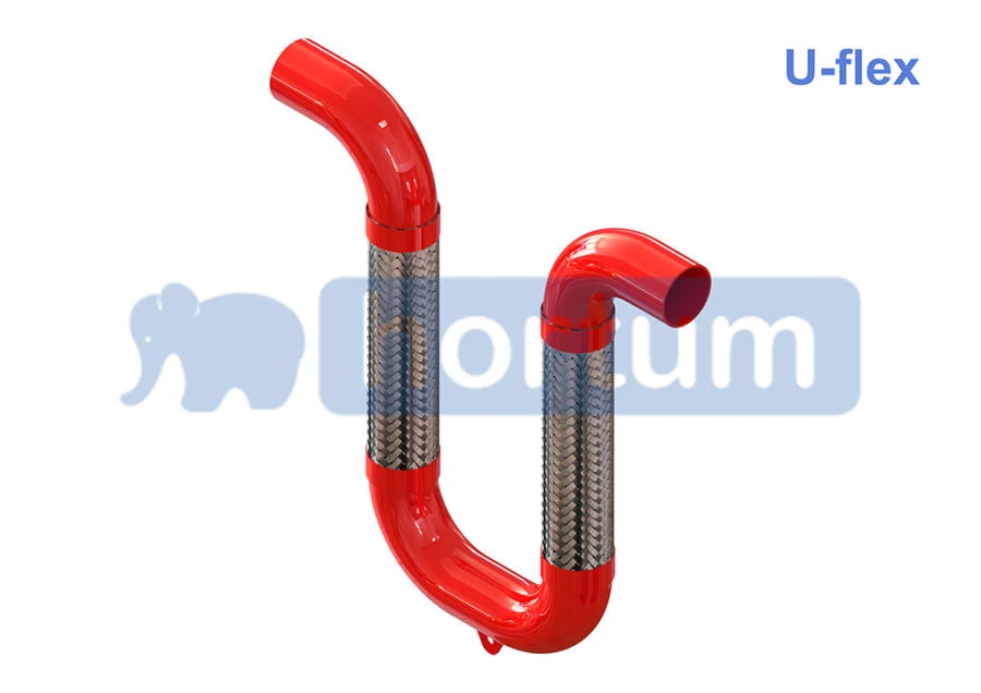 U-FLEX series UWE - flexible seismic insert in stainless steel braid under welding; DN from 25mm to 100mm