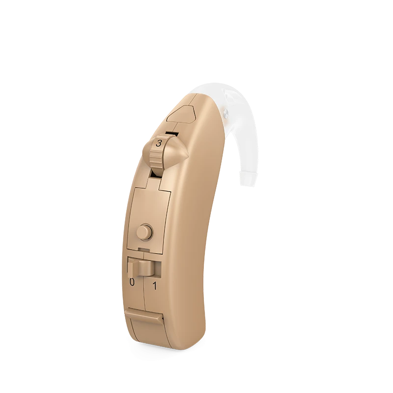 Electronic digital programmable hearing aids of the behind-the-ear type "ELF-442P" according to TU 9444-007-93307.