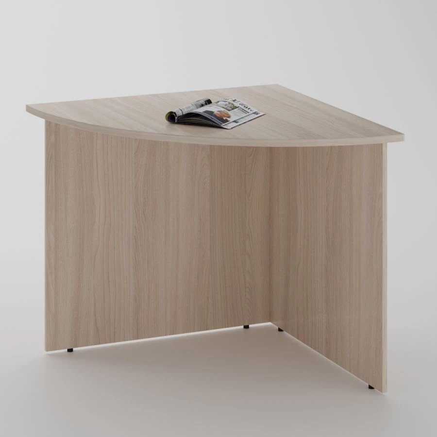 Connecting element for composite tables (radius)