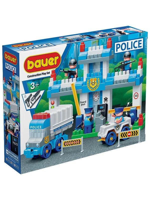 Bauer "Police" children's educational construction set "Police Station" 137 pieces in a box, article 631
