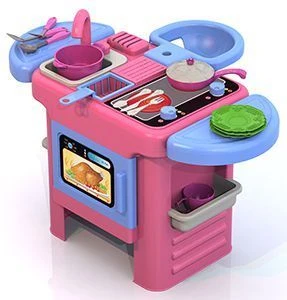 "Magical Hostess": kitchen set ?3 (kitchen (44 cm)+set of utensils+seat for doll)