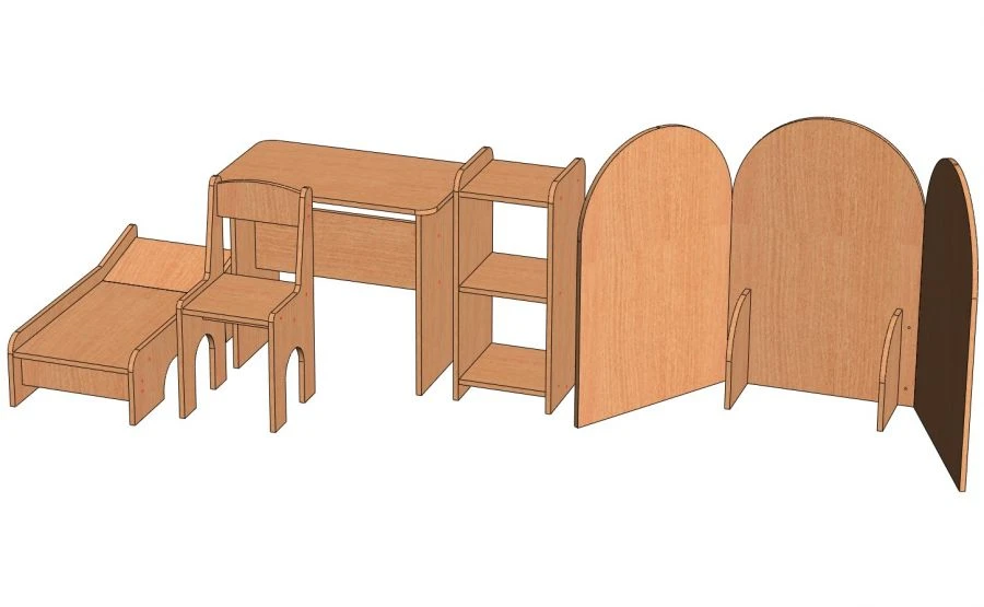 Play area. Doctor furniture set. Model: IZ-D