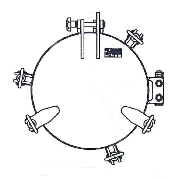 Miscellaneous articles, products and parts of marine equipment: ship's round steel portholes