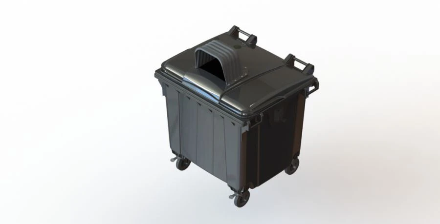 Mobile waste bin 1100l Art.29.C19.H (20.807.1.98.PE; 21.056.98.PE.O)