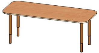 Wooden desk for preschool institutions. PRESCHOOL
