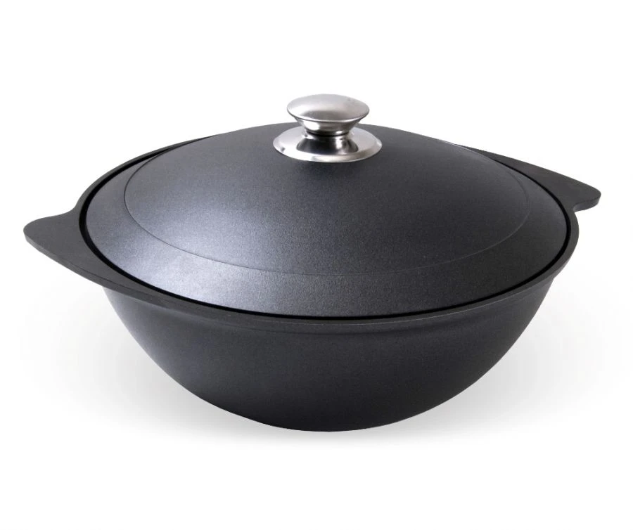 6L cast aluminium pilaf cauldron (with non-stick coating) TM Kukmara, with aluminium lid, "Tradition" line
