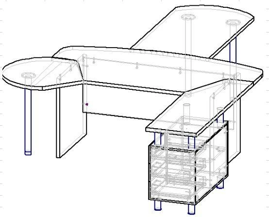 Chairman's desk with cabinet SP1