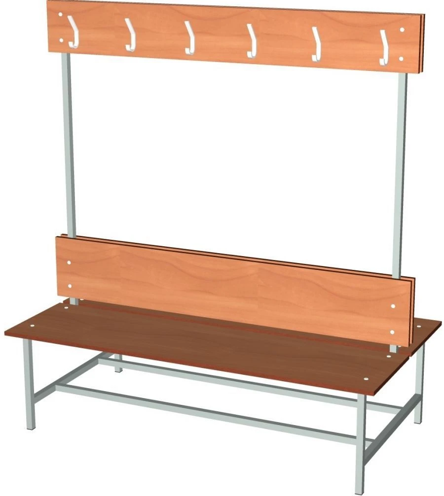 Hanger with bench for sports changing room 2-sided VL-2