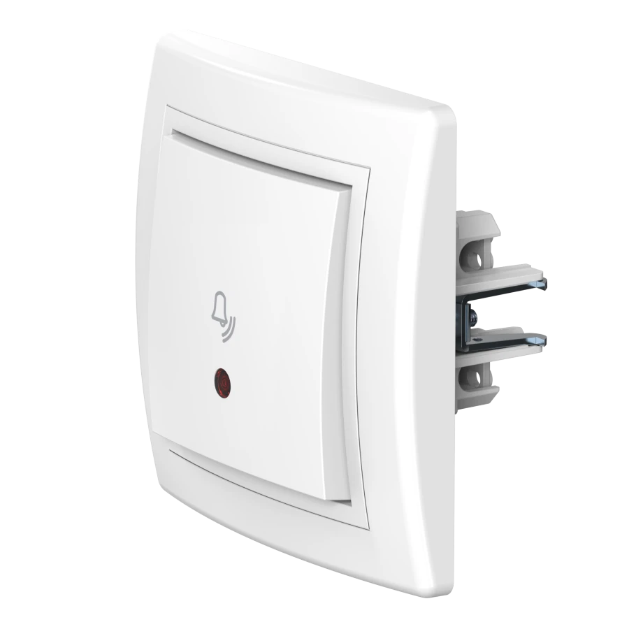 CADUCEUS ALING PRESTIGE Flush-mounted push-button switch with indication 10A, 250V~, white, article no. 610I.000
