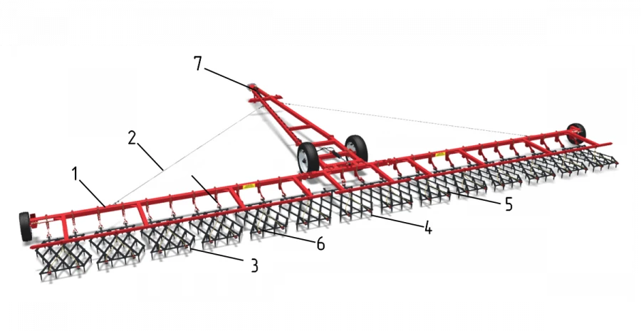 Spring harrow BZPGP "Vesna-14P"