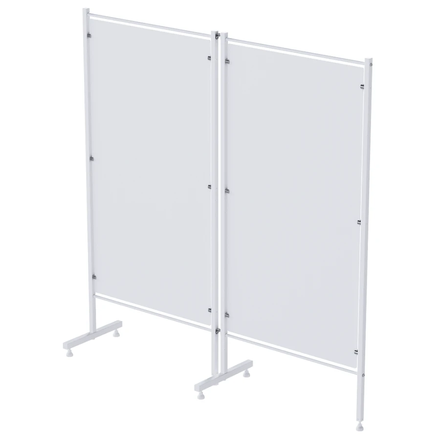 SHM - "MSC"(MSC-25303-01) Medical screen of stainless steel, without wheels, two-sectional