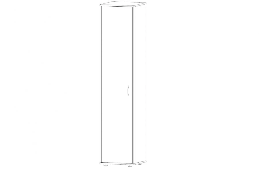 Closed narrow cupboard