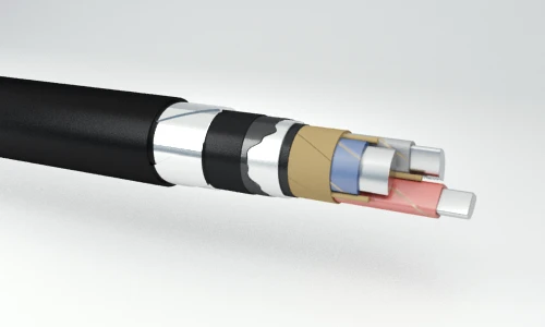 Power cables with low smoke and gas emission, with aluminium conductors and cross-linked polyethylene insulation