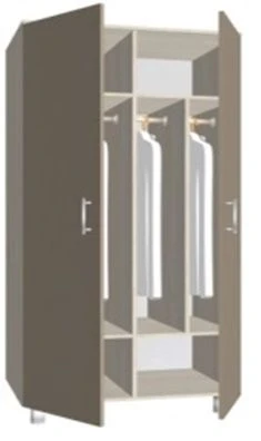Double-leaf medical cupboard KSShm 2-06