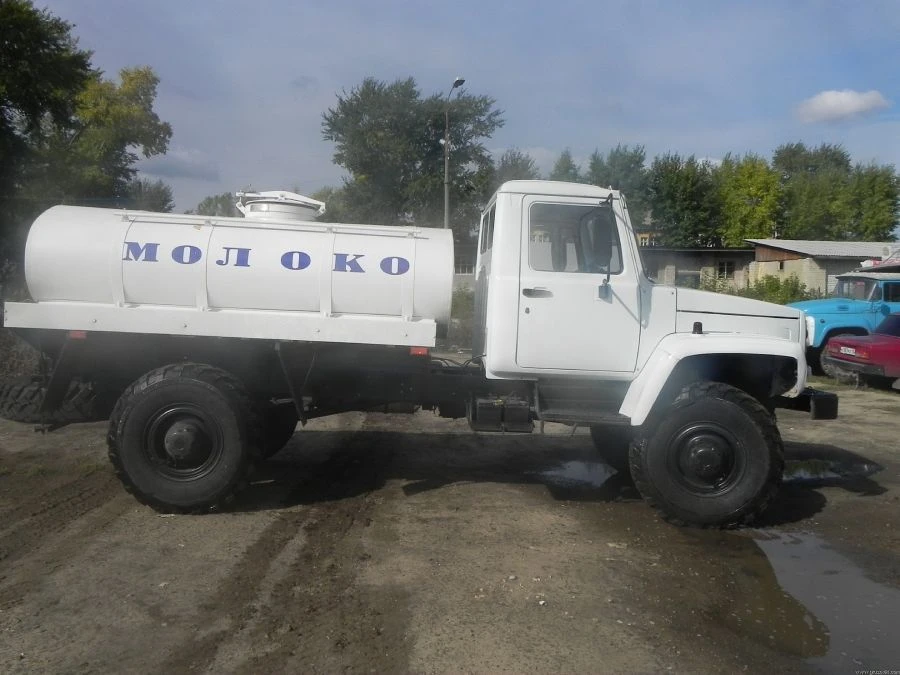 Motor vehicles for transportation of food liquids (tank truck) type 47121, modifications 47121S on the basis of GAZ 33098 chassi