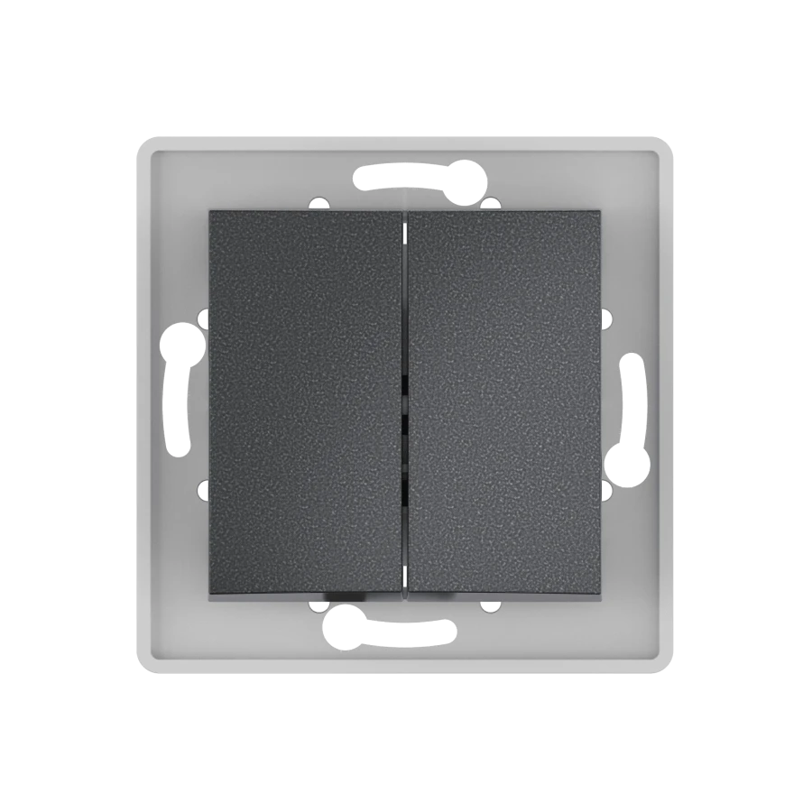 CADUCEUS ALING PRESTIGE 10AX, 250V~, graphite, flush-mounted two-way switch, article 6006.2