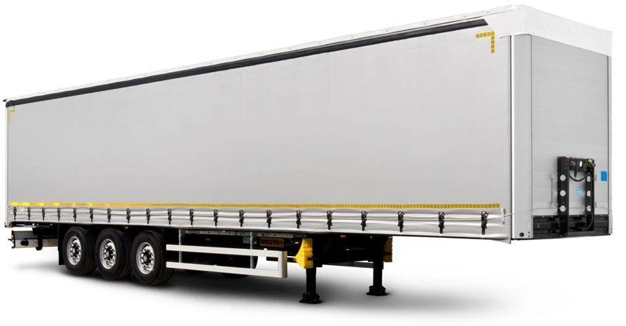 Flatbed tilt semitrailer, three-axle, modification 871553
