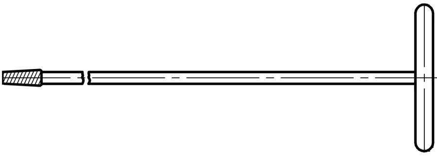Rounded hexagon screw removal tool, article no. 350.017
