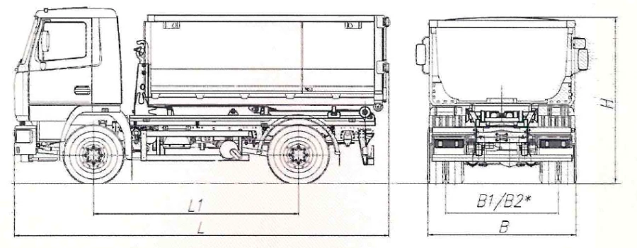 Self-loading multilift truck of model MK-3561-01