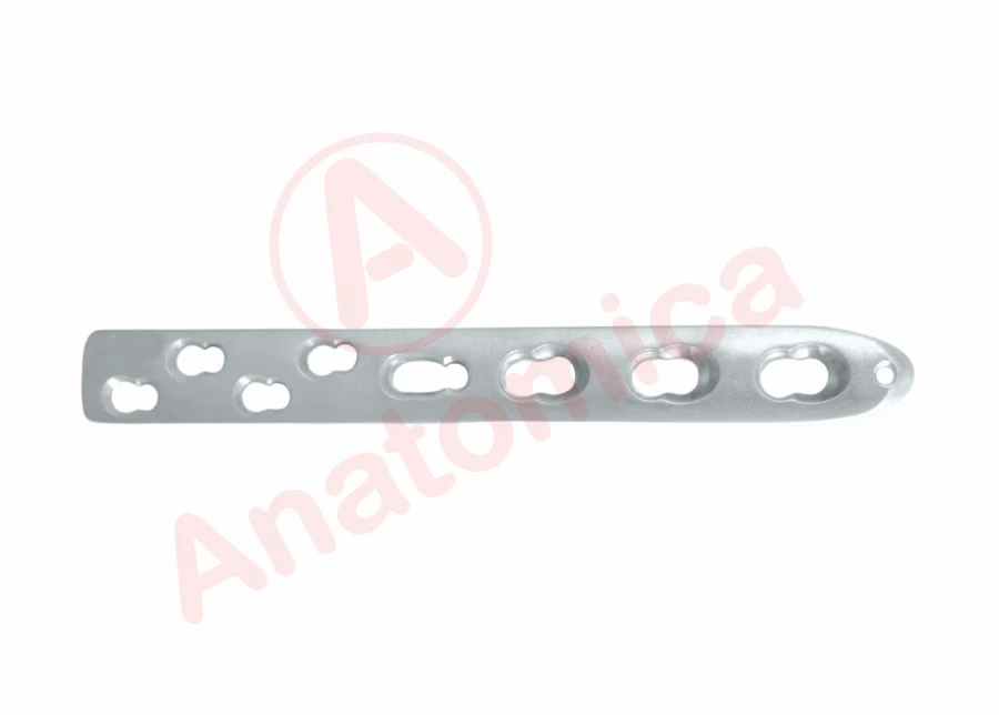 Straight narrow combination plate with angular stability with limited contact