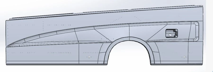 Side panel rear lower right A68R52 5401360 01