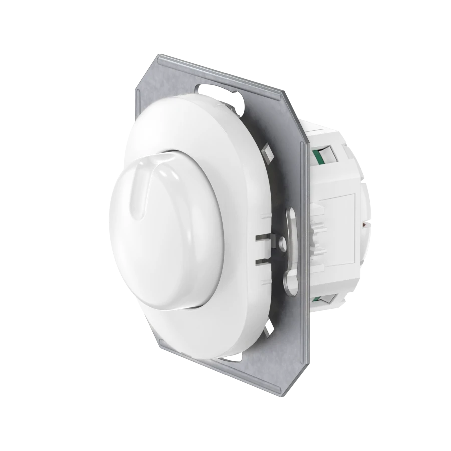 CADUCEUS ALING EON Flush mounted rotary push dimmer switch 40-400VA, 230V, 50Hz, white, art. no. E617.0 (m