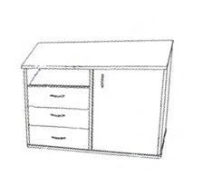 Office cabinet for documents and office equipment. Model TMO-5