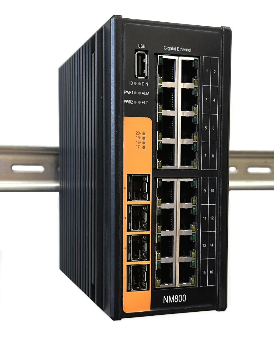 Industrial Ethernet switch on DIN-rail NM800